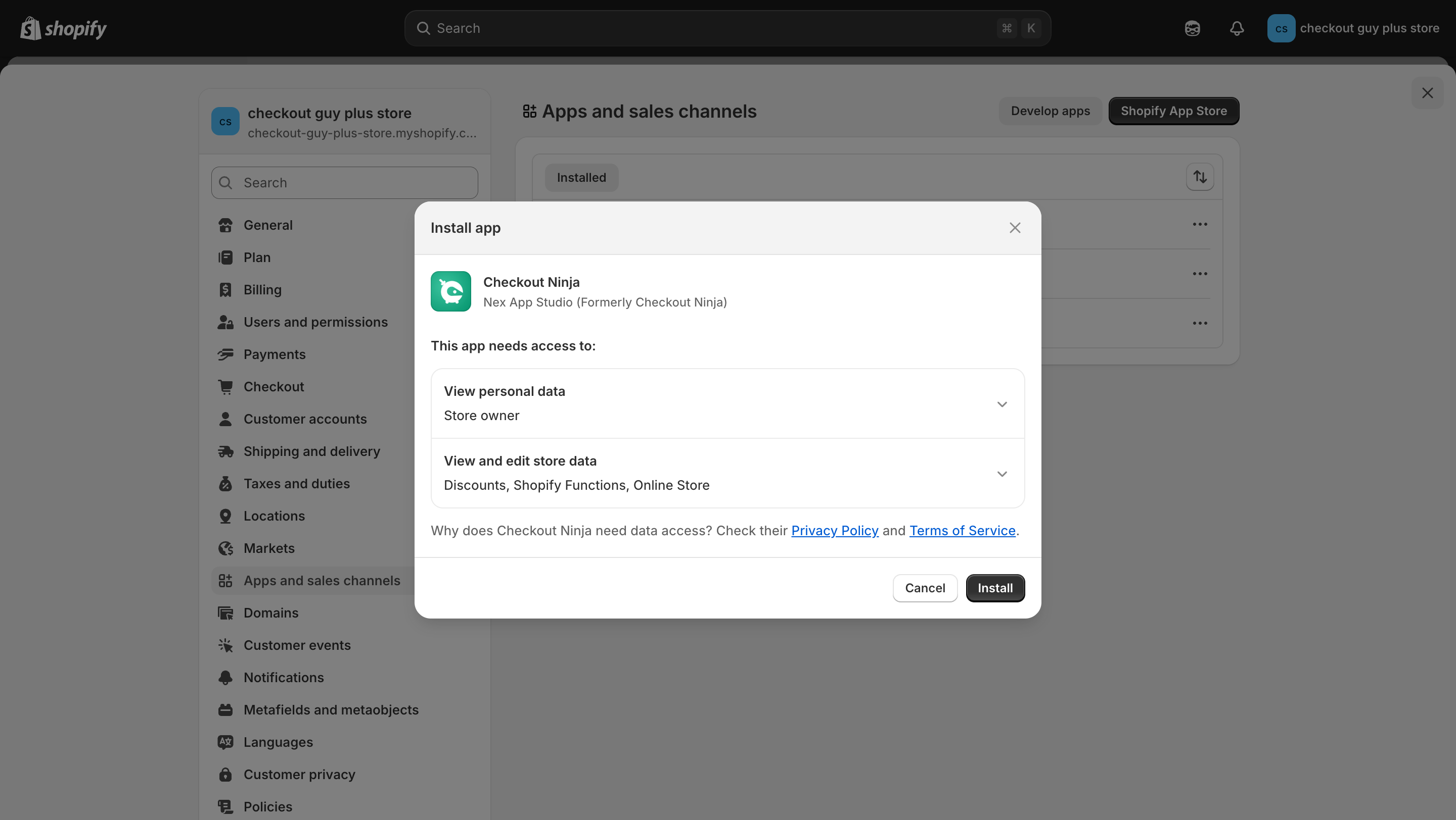 Installation Confirmation