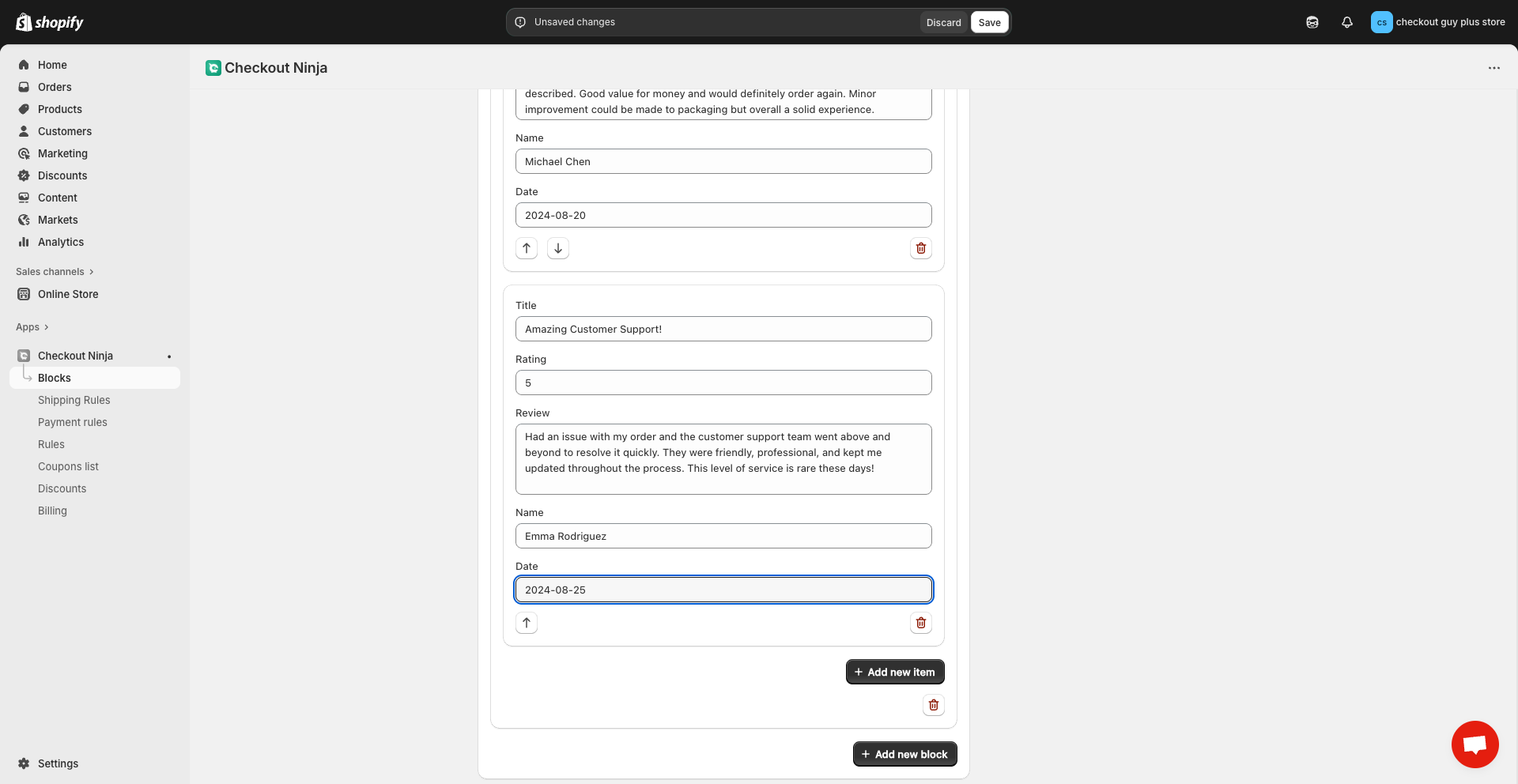 Trustpilot Individual Reviews Configuration